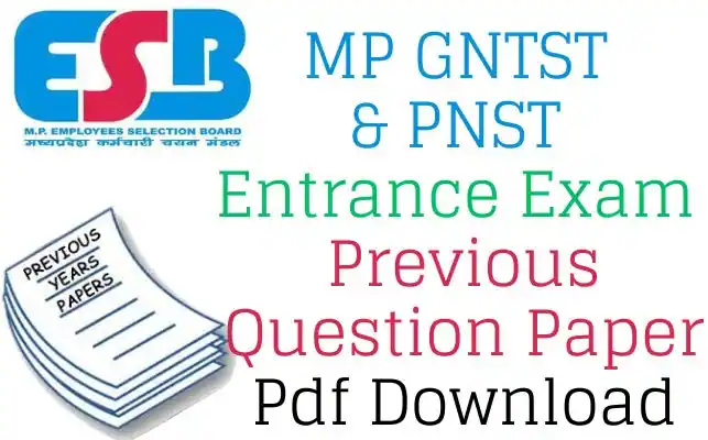 MP GNTST PNST Previous Question Paper Pdf Download