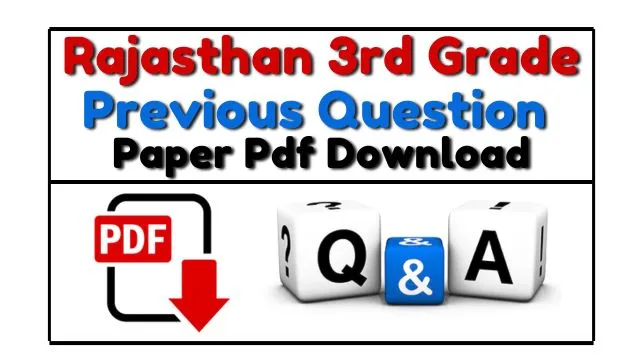 Rajasthan 3rd Grade Teacher Previous Question Paper In Hindi