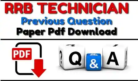 RRB Technician Previous Question Paper In Hindi