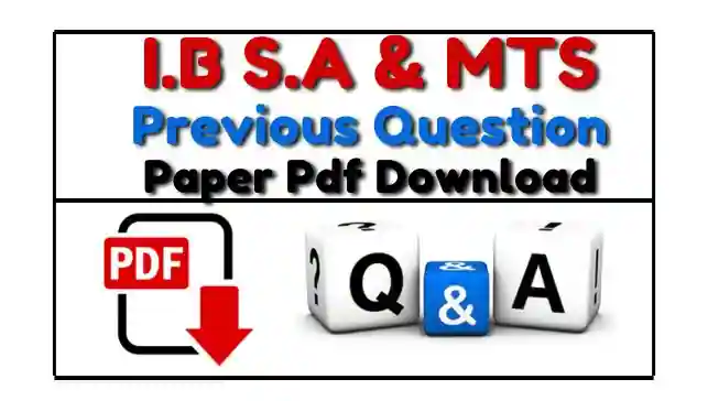 IB Security Assistant Previous Question Paper In Hindi Pdf