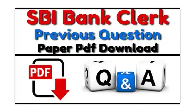 SBI Clerk Prelims Previous Year Paper In Hindi
