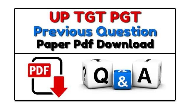 UP TGT PGT Previous Question Paper in Hindi