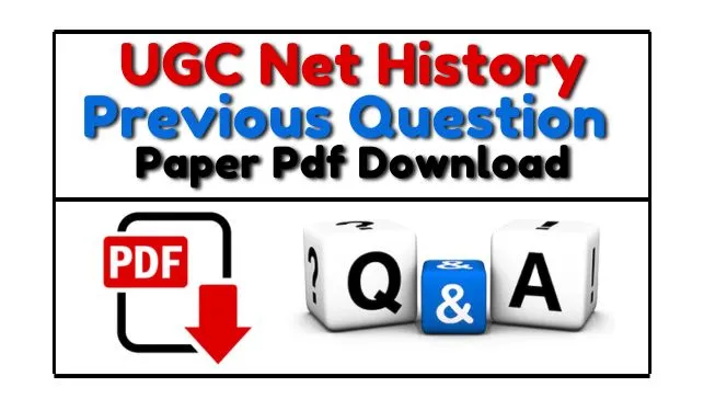 UGC Net History Previous Question Paper in Hindi