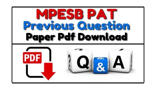 MP PAT Previous Question Paper in Hindi