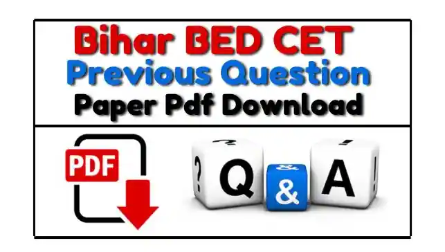 Bihar CET Bed Previous Question Paper In Hindi