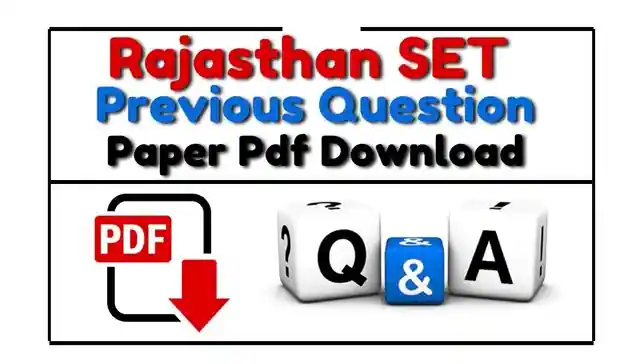 Rajasthan SET Previous Year Question Paper